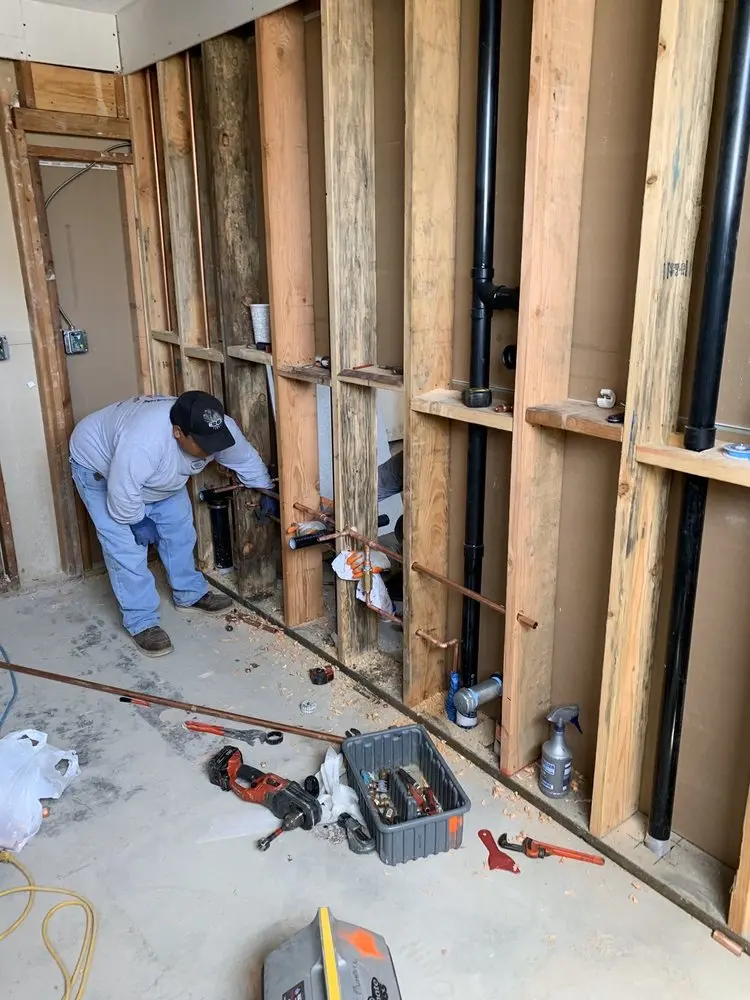 Commercial rough-in plumbing for Gas Line Repair in Mount Joy